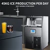 45kg Ice Machine Commercial Maker Milk Tea Shop Large Ice Cube Making Household Automatic Ice Crushing ZBS-30 6