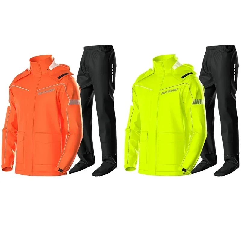 Motorcycle Rainsuit Waterproof Split Raincoat Suit Cycling Motorbike Jacket and Pants Lightweight Foldable Windproof Reflective motorcycle raincoat,motorcycle jacket