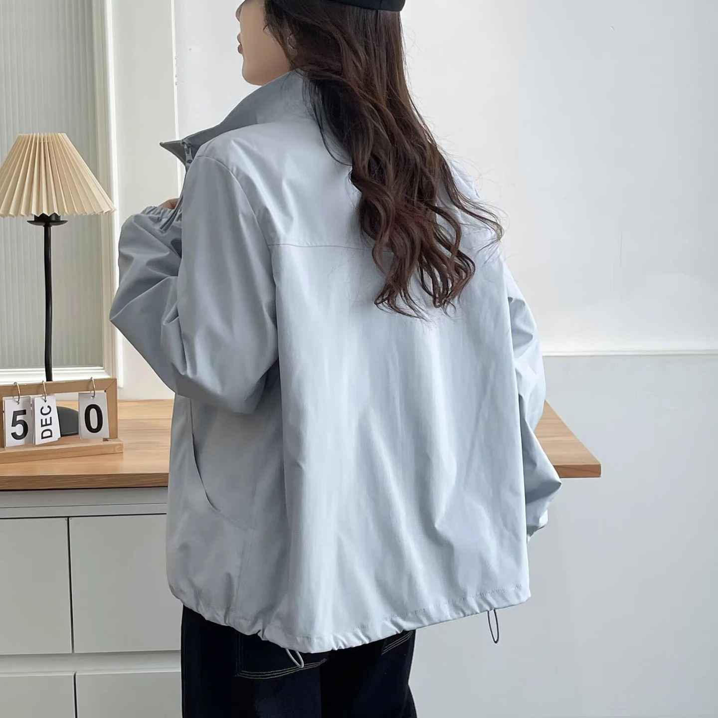 Fashion Plus Size Women's Outdoor Jacket 2025 Autumn New Stylish three-dimensional Zipper Coat 2192