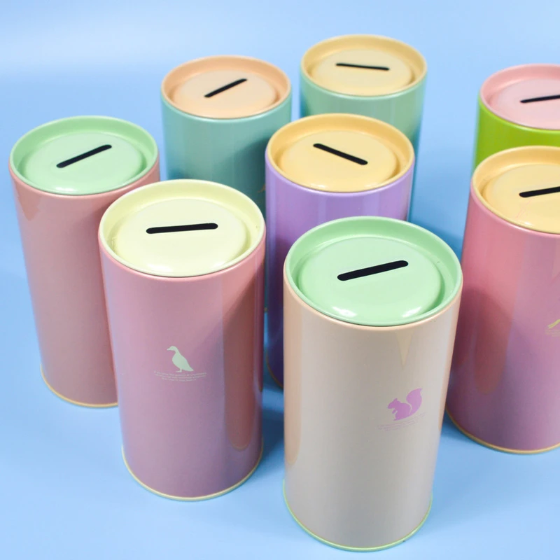 動物キャンディーカラー貯金箱金属貯金箱かわいい雑貨缶収納缶ギフト缶家の装飾貯金箱 貯金箱 Aliexpress