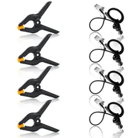 8 ชิ้นการถ่ายภาพฤดูใบไม้ผลิคลิปและด้านข้าง Clamps ฉากหลัง Muslin & สีเขียวสําหรับพื้นหลังสําหรับ Photo Studio Vedio 1