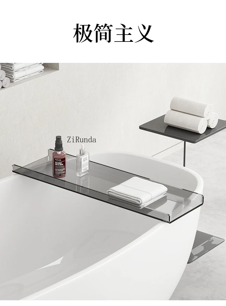 *Acrylic rack bathroom SPA bath rack bathing mobile phone waterproof partition simple and luxurious.