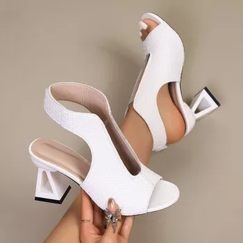 Fish Mouth Open Toe Fashion Casual High Heel Sandals for Women 2026 Summer New Comfortable Versatile Shallow Mouth Elegant Pumps 1