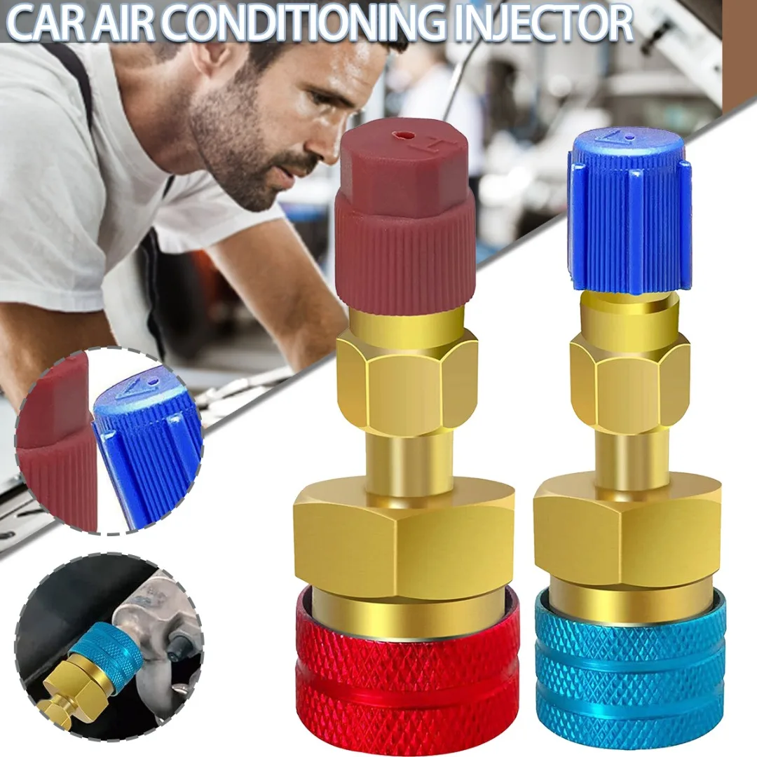 

A/C R1234YF Car Quick Coupler Connector Adapters Automobile High/Low Manifold Air Conditioner Gauge Auto Set Accessories