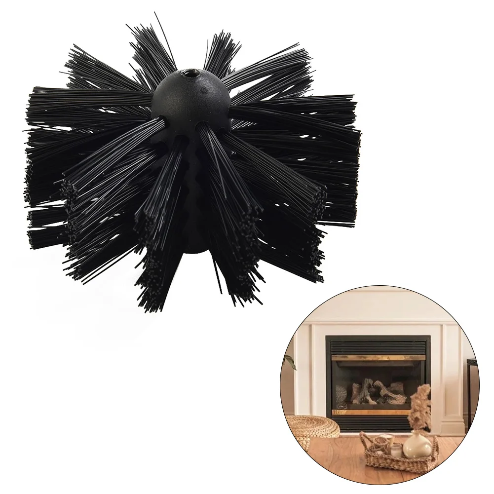 Chimney Brush Accessories Chimney Cleaning Sweep Rotating Fireplace Interior Wall Cleaning Brush Tool 100mm 150mm 1pcs