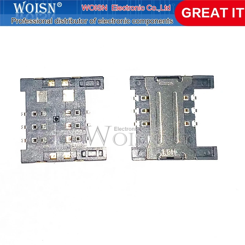 10 Pz/Lotto Componenti Elettronici Connettore Sim Card Cf Card Holder Series Sim-Klb-07-1.5H Copper Shell Colloidale Ad Alta Temperatura