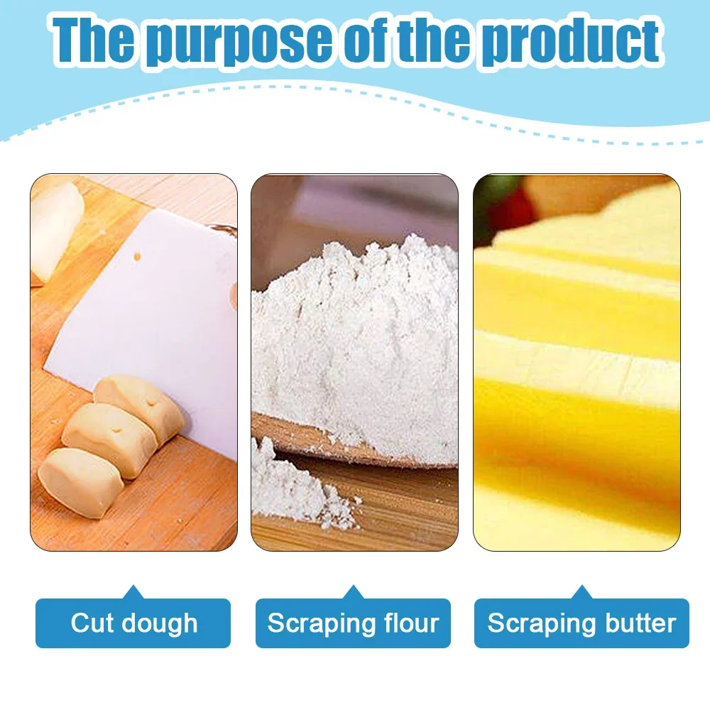 1/4Pcs Adjustable Screed Cake Scraper Fondant Spatula Cake Edge Smoother Cream Decorating Bakeware Tableware Kitchen Tool