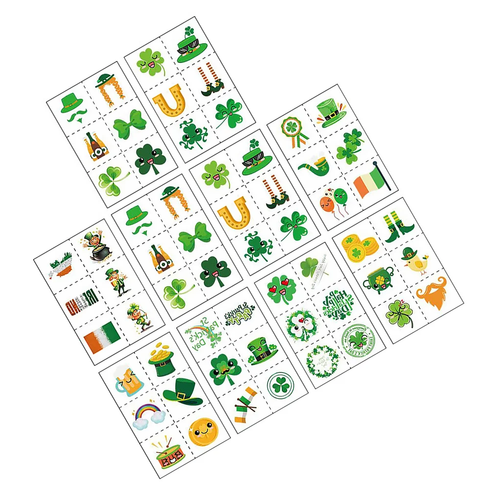 10 Pcs Tattoo Face Stickers Tattoos Decals Children Water Proof Festival