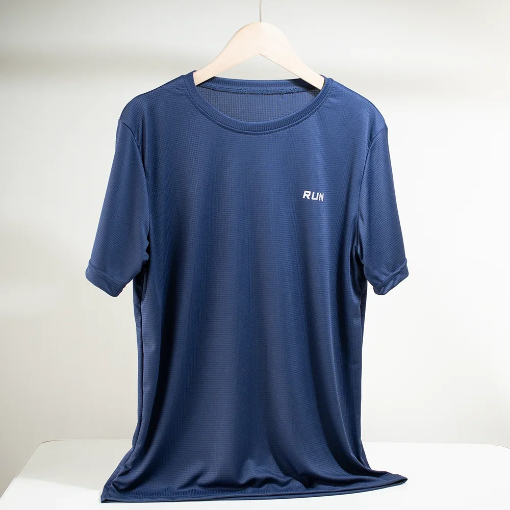 Men's Quick Dry Short Sleeve Running Moisture Wicking Round Neck T-Shirt Man Lightweight Breathable Gym Sport Shirts Tops M-4XL 4