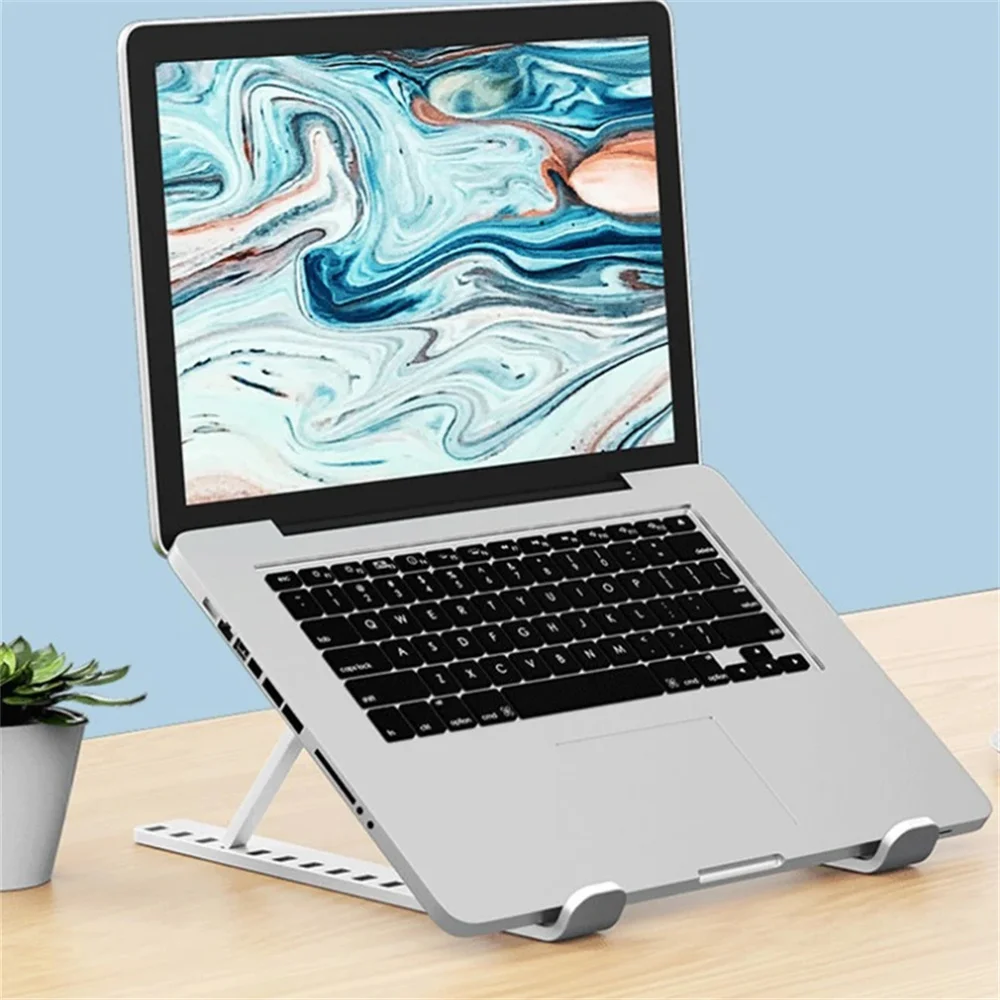 Universal 10 Gear Laptop Stand Adjustable Notebook Holder For Macbook Non-slip Foldable Cooling Base Bracket For Laptop/Tablet