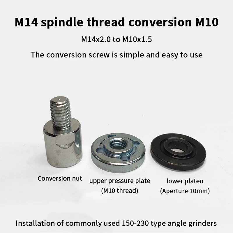 3-inch M5 to M10/M14 to M10 Conversion Accessory for Versatile Hand Drill & Grinder.