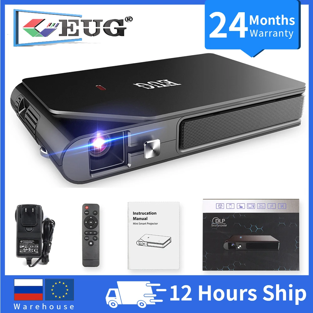 EUG Video Projector Wireless Airplay High Sound Quality 720P Resolution