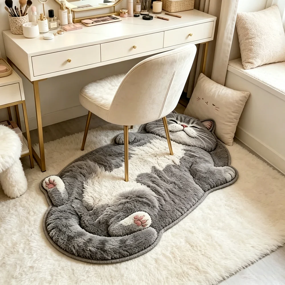 Cat-Shaped Area Rug 4