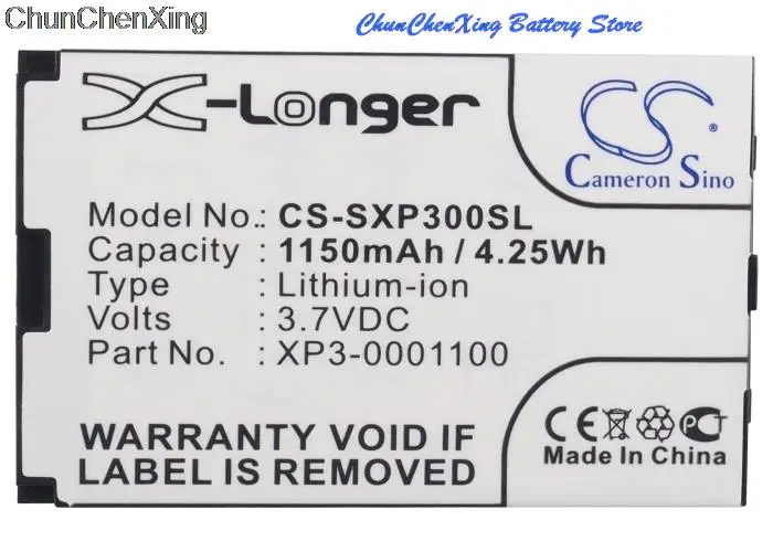 Cameron Sino 1150Mah Batteria Xp3-0001100 Per Sonim/Socketmobile Xp3