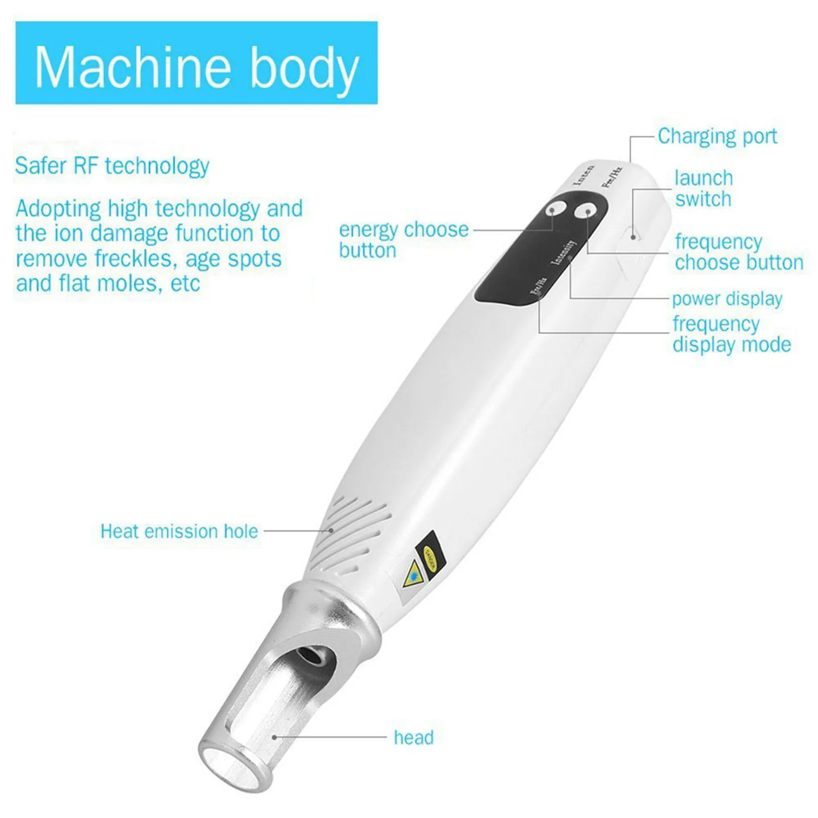 Handheld Picosecond Laser Pen Tattoo Scar Freckle Removal Machine Skin Beauty Device 5