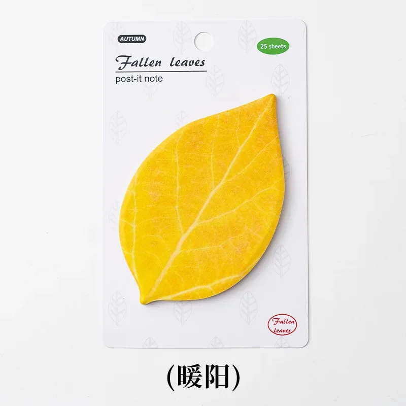 25Sheets/Book Creative Alien Leaf Convenience Sticker n Time Advanced Sticky Leaf Ins Wind Memo for Learning and Office Supplies
