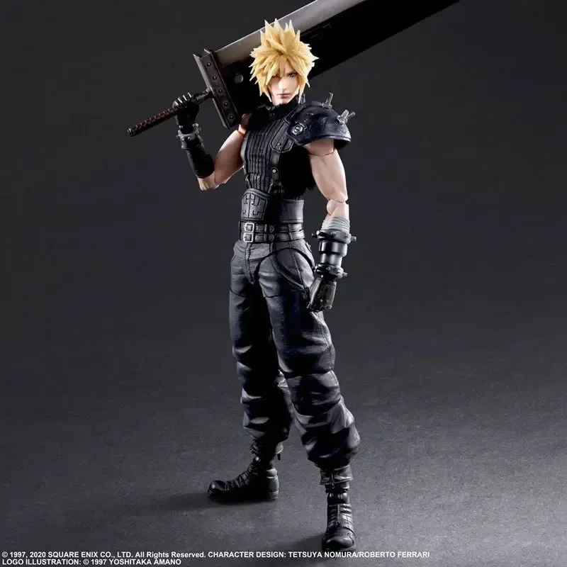 Anime Play Arts Final Fantasy Vii Cloud Strife Edition 2 Pvc Action Figure Collection Model Toys Doll Regalo Di Natale 25Cm