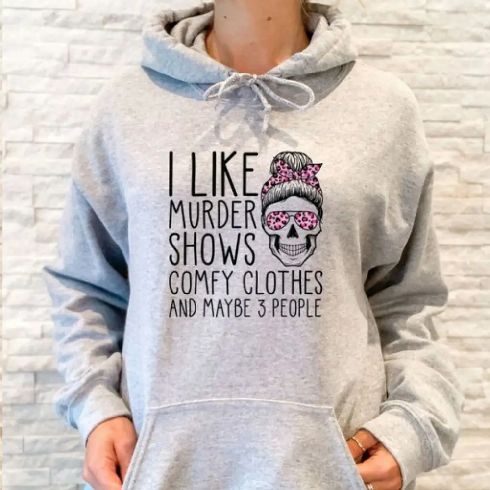 Comfy Clothes People Hooded Sweatshirt Funny Hoodie Sweatshirt Long Sleeve Casual Crew Neck Pullover