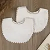 Cotton Gause Baby Bibs Solid Color Absorbent Baby Tassel Bib Newborn Burp Cloths Bandana Scarf for Kids Baby Girls Feeding Item 4