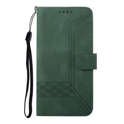 Leather Wallet Phone Case with 3 Card Slots and Handbag Book Flip Cover - Galaxy A Quantum (Green)