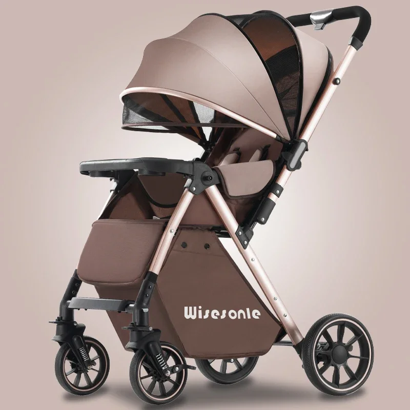 Lightweight Baby Stroller,High Landscape Stroller, Can Sit or Lie Down in Both Directions,Suitable for Babies Aged Baby Carriage