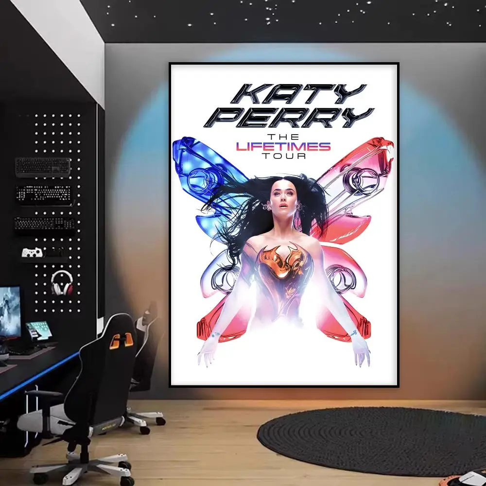 Singer K-Katy P-Perry Hot Album Painting Calligraphy HD Canvas Poster Crease Free Waterproof All Space Wall Decor