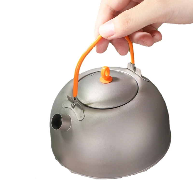 

Ultralight Thermal Cookware Titanium Portable Nonstick Kettle Cooker Outdoor Camping Teapot Tableware Travel Cooking Equipment