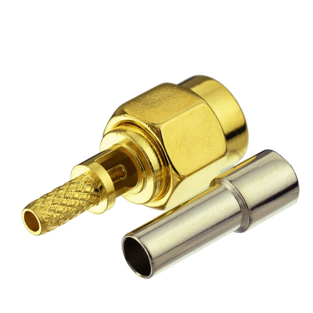 SMA Crimp Male RF Coaxial Connectors for RG316 Cables
