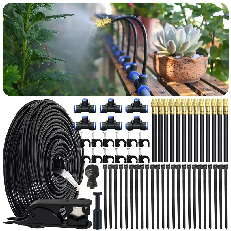 Drip Watering Irrigation Kit Automatic Watering Atomization Sprinkler Irrigation Supplies Garden Plant Water Sprayer 5/10/15/20M 2