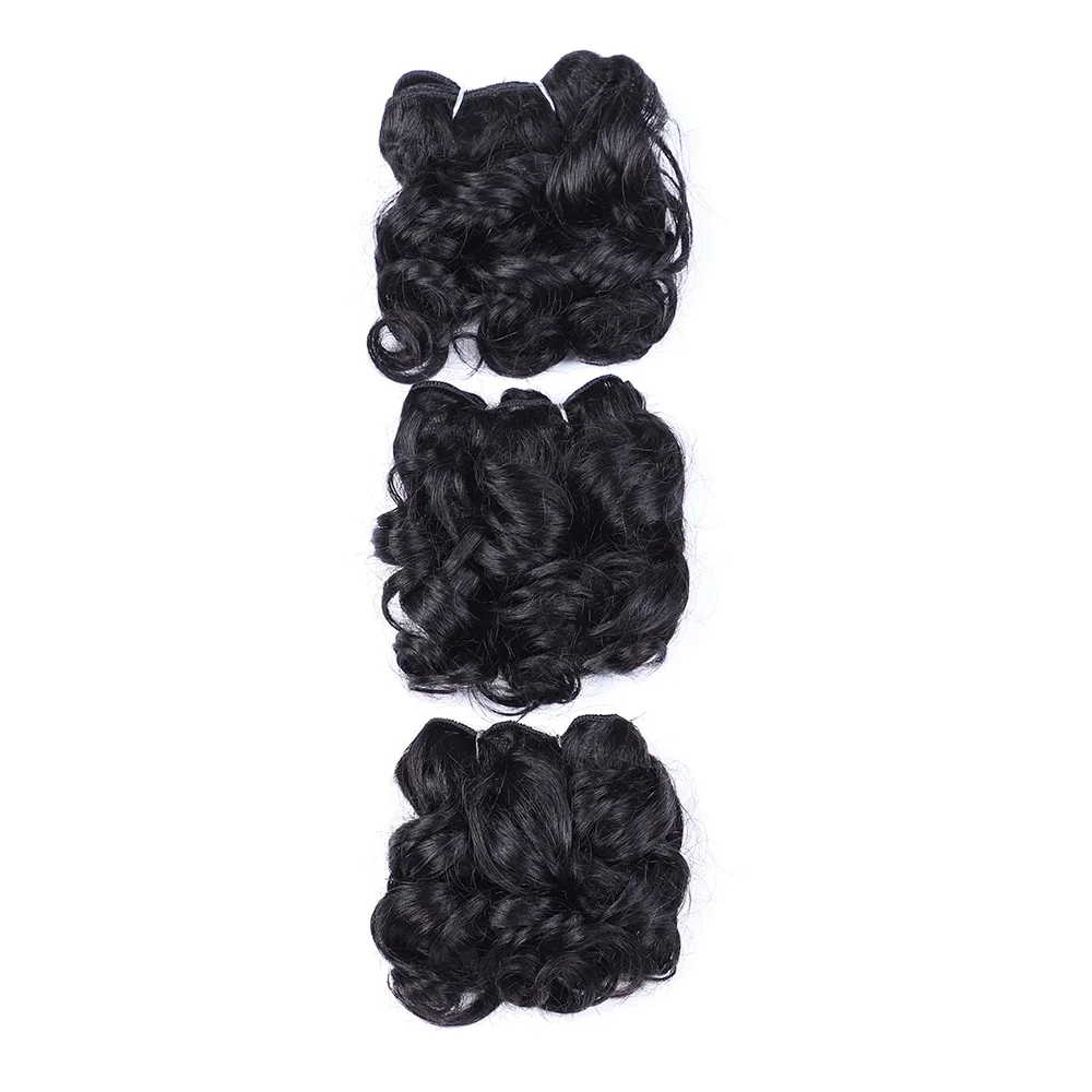 Sleek Brazilian Jerry Curly Human Hair Bundles Romance Curl Highlight Human Hair Weave Bundles Natural Remy Extension