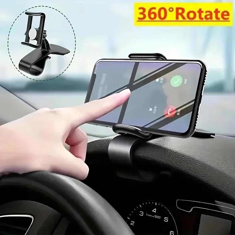 Car Phone Holder, Multifunctional Phone Stand, Rotatable Fixing Device, Applicable GPS Navigation, Car Dashboard