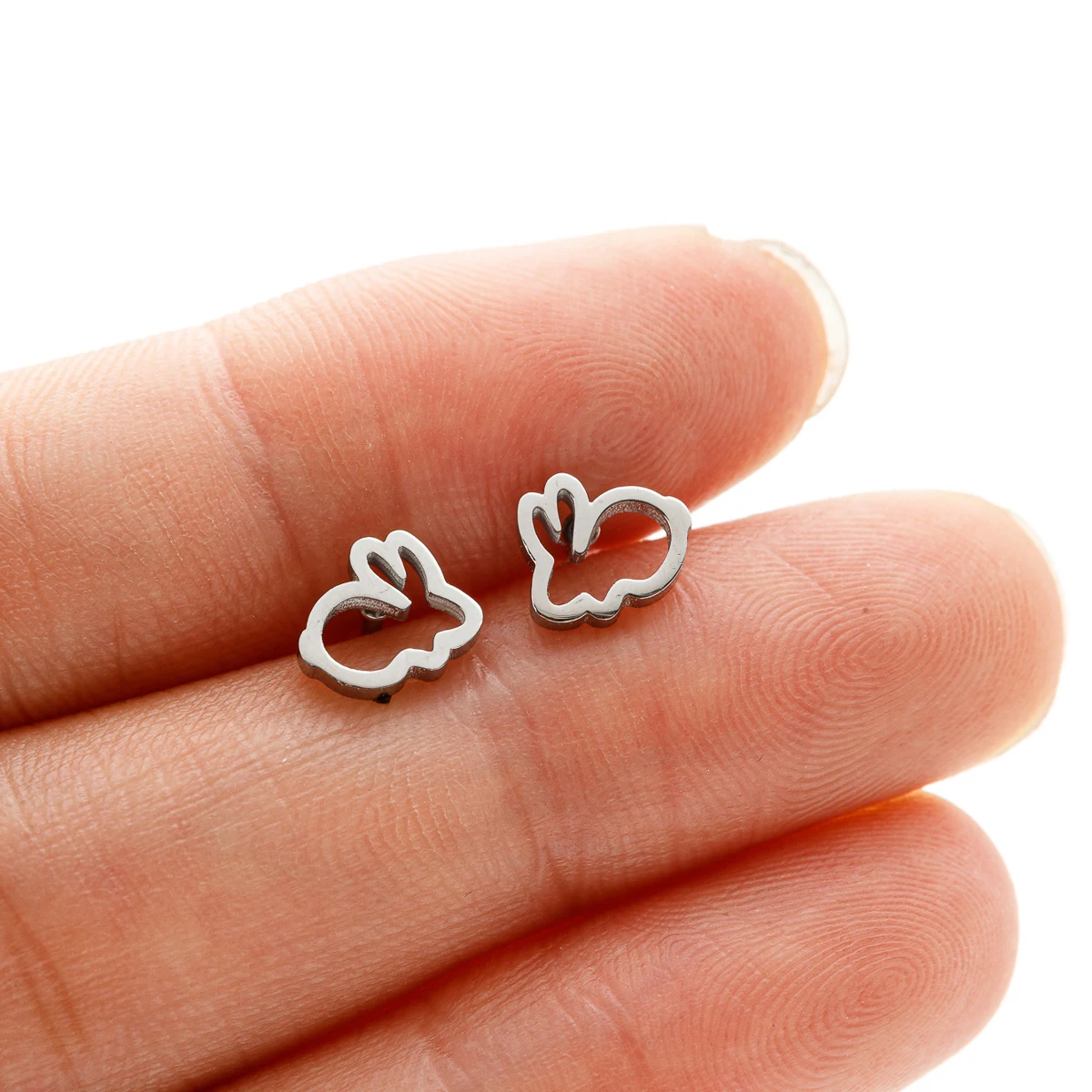 Niedliche Tierpfote Kaninchen Karotte Edelstahl Ohrringe Ohrstecker Frau Charms Trendy Schmuck Dekoration Geburtstag Party Geschenk für Mädchen – Detail 3