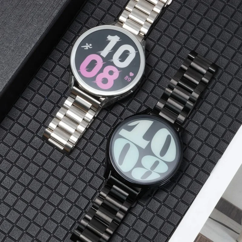 Premium Stainless Steel Bracelet & TPU Cover for Galaxy Watch - Enhanced Band with Metal Strap