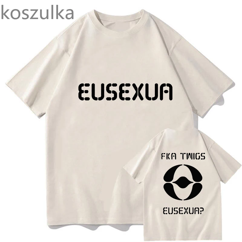 FKA twigs EUSEXUA Double Side T-Shirts Man Woman Fans Summer Gift Vintage Clothes Aesthetic Streetwear Harajuku Pullover Tops 2