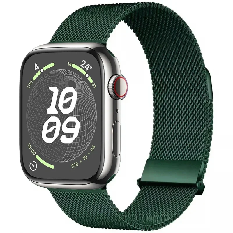 Sleek Metal Magnetic Milanese Loop Watch Strap