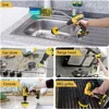 Drill Brush Attachment Set Power Scrubber Wash Cleaning Brushes Tool Kit with Extension for Clean Car Wheel Tire Glass windows 5