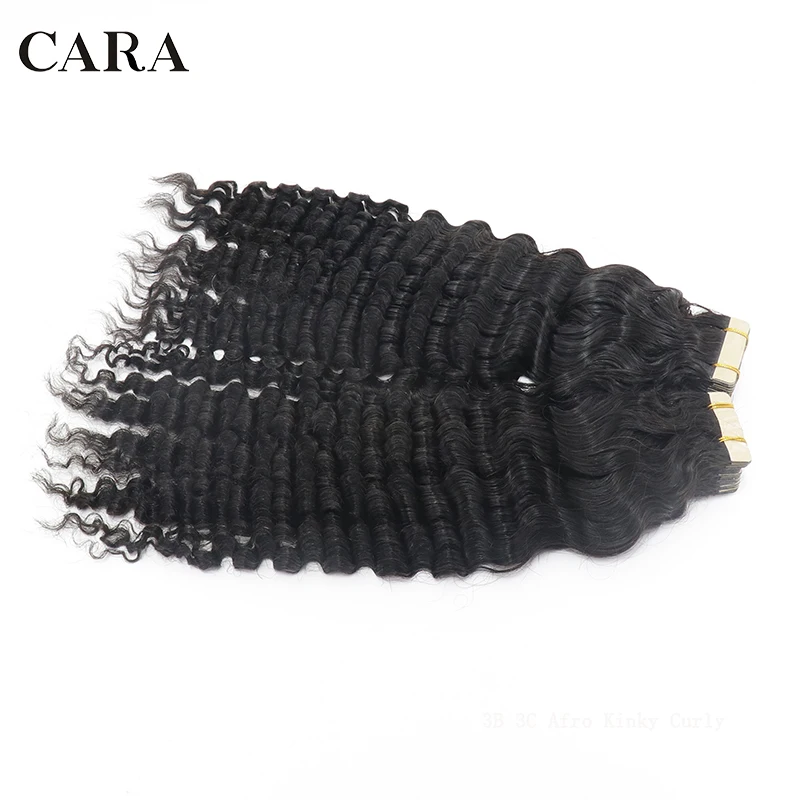 mongol afro kinky encaracolado fita em extensões de cabelo humano para preto feminino kinky encaracolado fita ins cabelo virgem humano cara