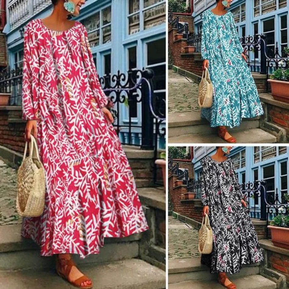 Casual Letter Print Loose Fit T-Shirt Maxi Dresses main image 1