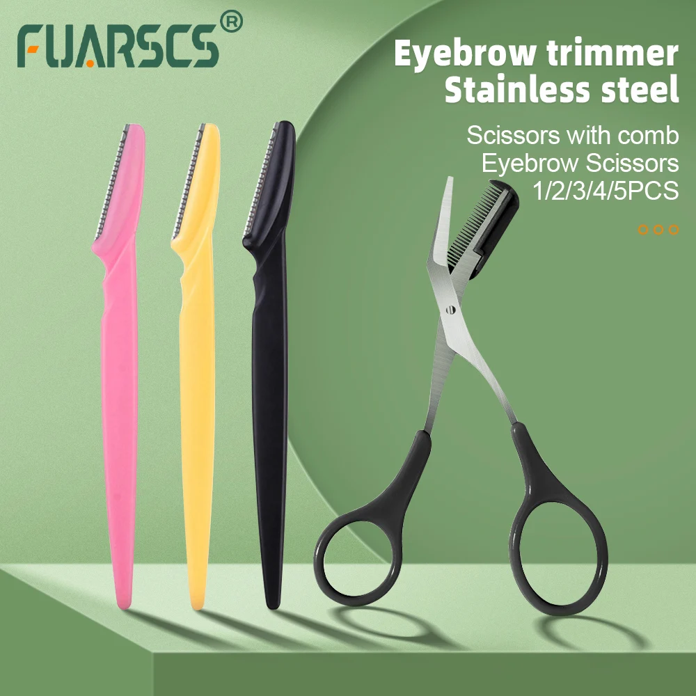 EyebrowTrimmer5610PCSPortableEyebrowRazorStainlessSteel