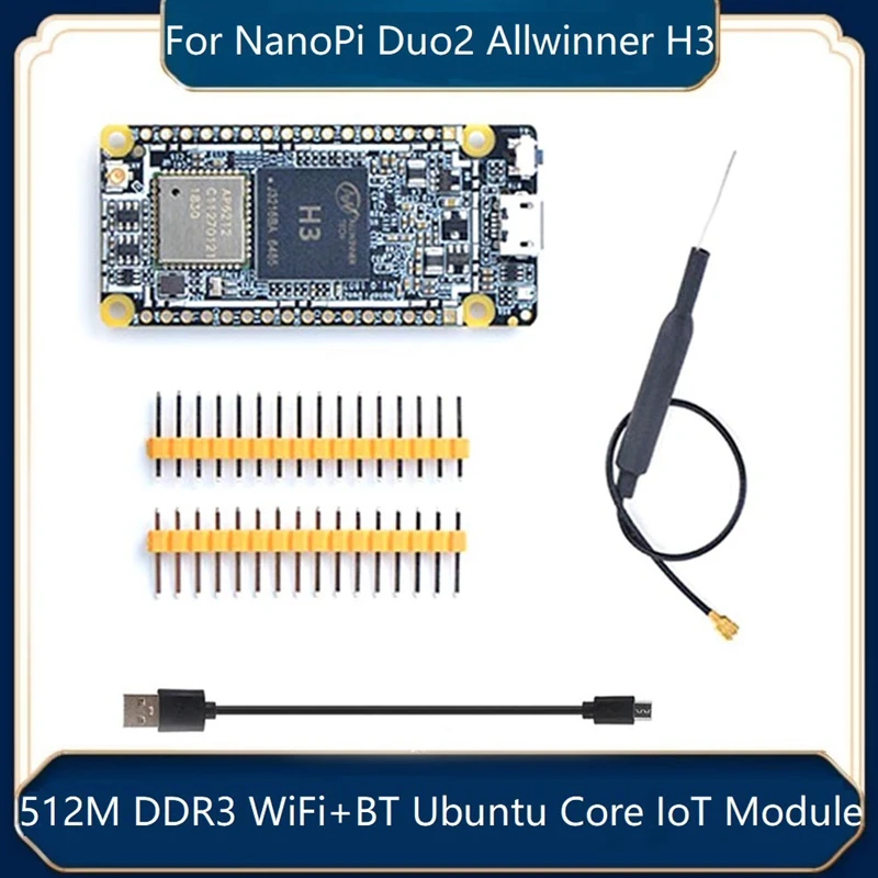 

Макетная плата для Nanopi DUO2 + Кабель Micro-USB + антенна 512 М DDR3 Allwinner H3 Wifi Bluetooth Ubuntu Core Iot модульные наборы