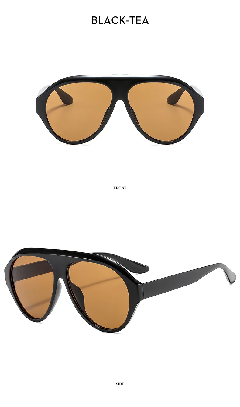 Trend Oversized Frame Pilot Luxury Designer Women's Sunglasses Retro Design Men Sunglass Punk Outdoor Travel Drive Shades UV400