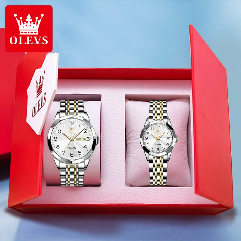 olevs-9970-fashion-classic-rhombus-mirror-men's-and-women's-quartz-watch-luxury-brand-waterproof-men-and-women's-lover-set-watch