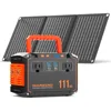 150W Peak Solar Generator with 30W Solar Panels, 111Wh Camping Portable Power Station with AC Power Outlet 1