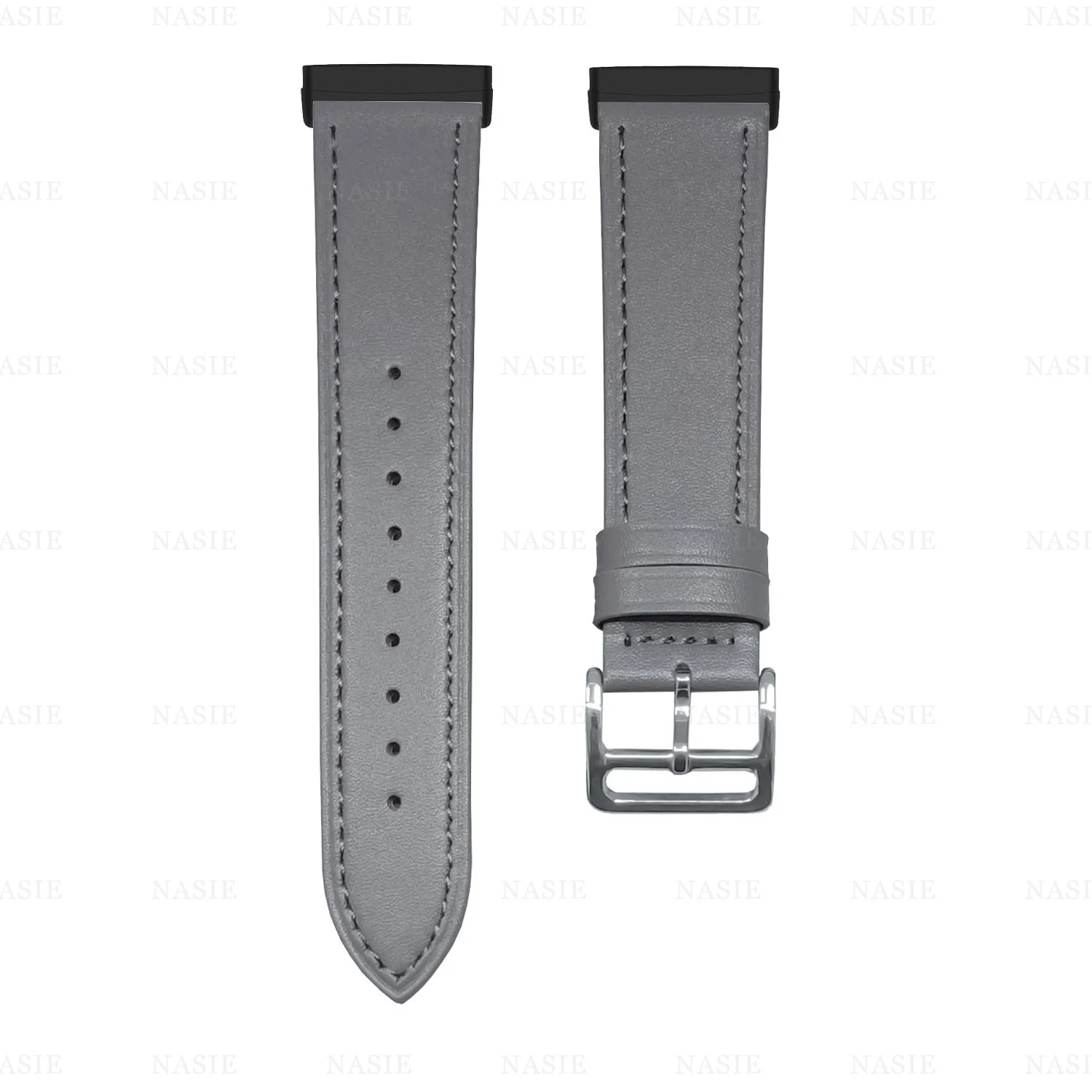 Premium Leather Band for Fitbit Versa and Sense - Men's Watch Bracelet Replacement Strap