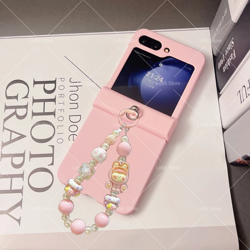Hand Chain Hinge Phone Case with Stylish Flip Design