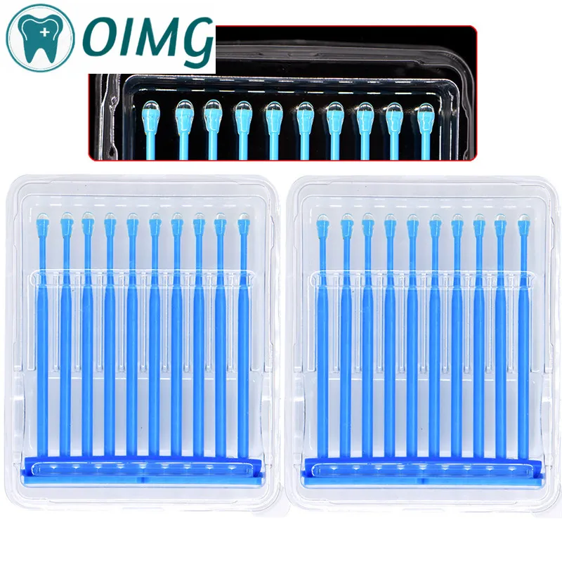 

20pcs/box Dental Applicator Sticks Adhesive Tip for Tooth Crown Porcelain Veneer Disposable Dental Materials Brush Applicator