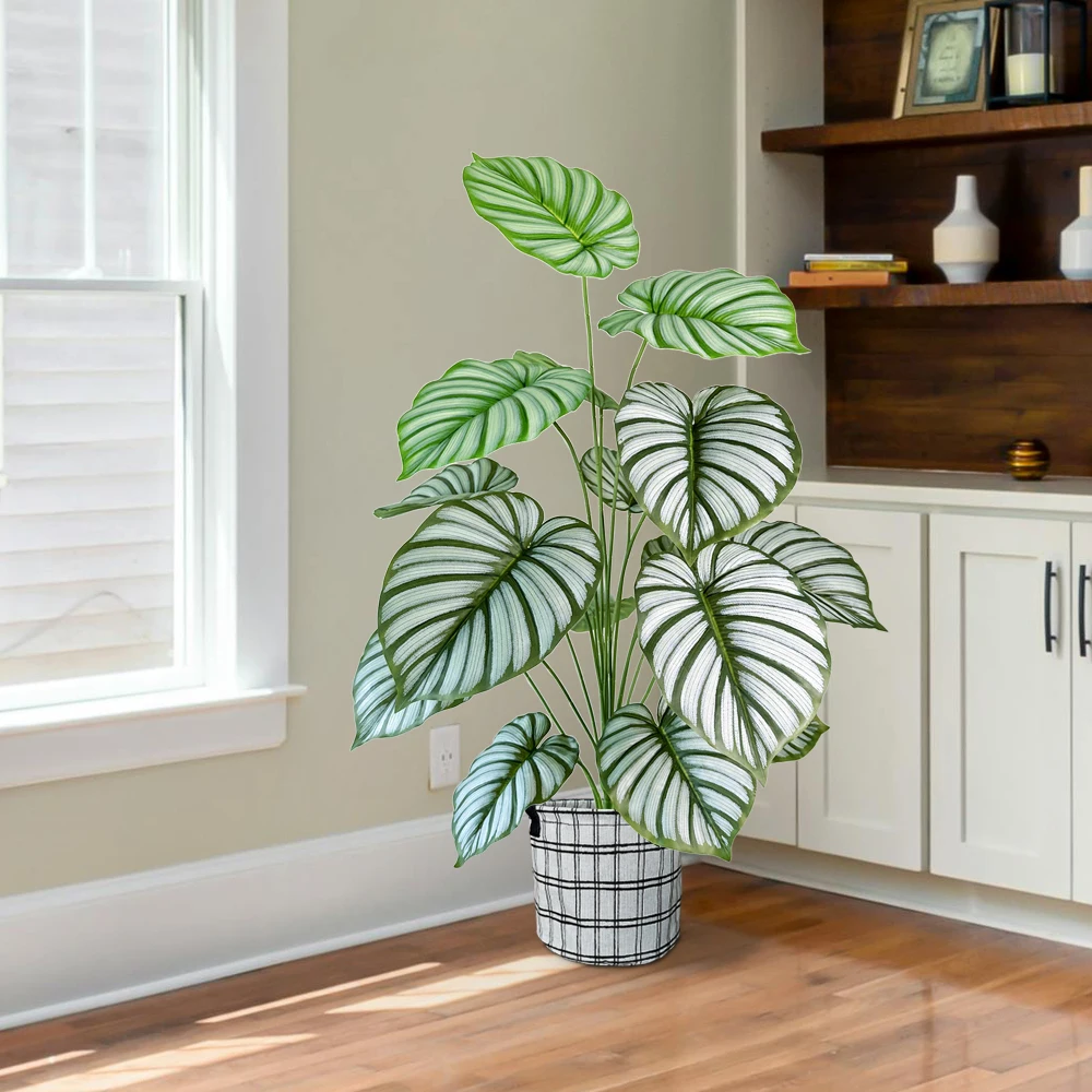 65/100Cm Monstera Pianta Foglia Di Plastica Piccola Pianta Finta Pianta Artificiale Da Interno Ornamentale In Vaso Per L'Ufficio Della Decorazione Dom