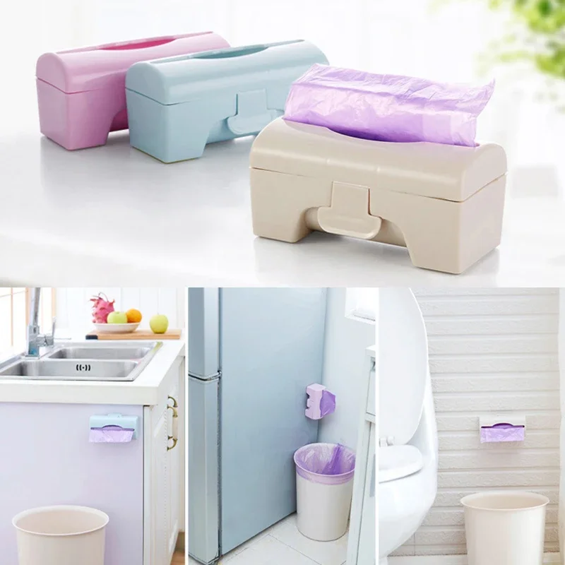 Trash Bags Garbage Bag Storage Box Wall Mounted Trash Bags Holder Kitchen Plastic Bag Container Bathroom Garbage Dispenser Organizer disposable trash bags garbage bags