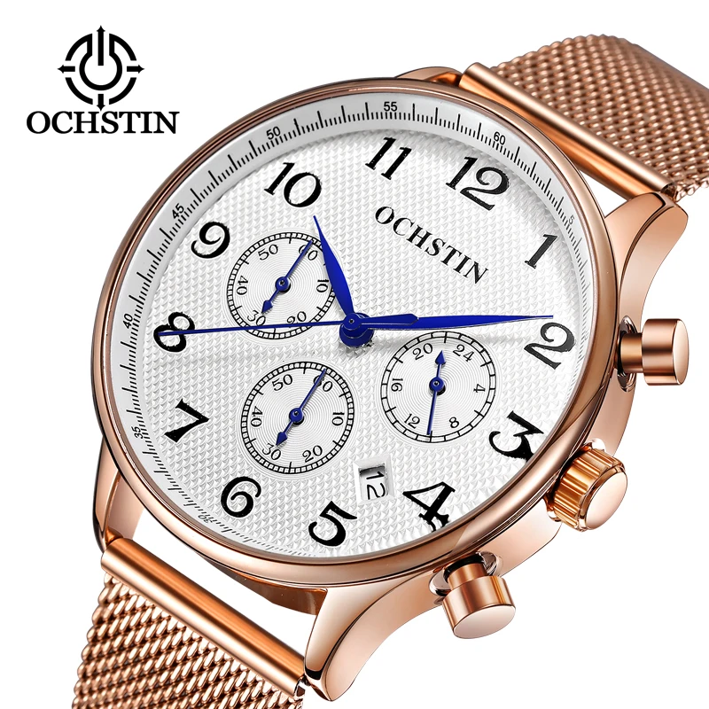 ochstin hot model 2024 pilot series casual fashion multi-function quartz movement watch men's quartz watches