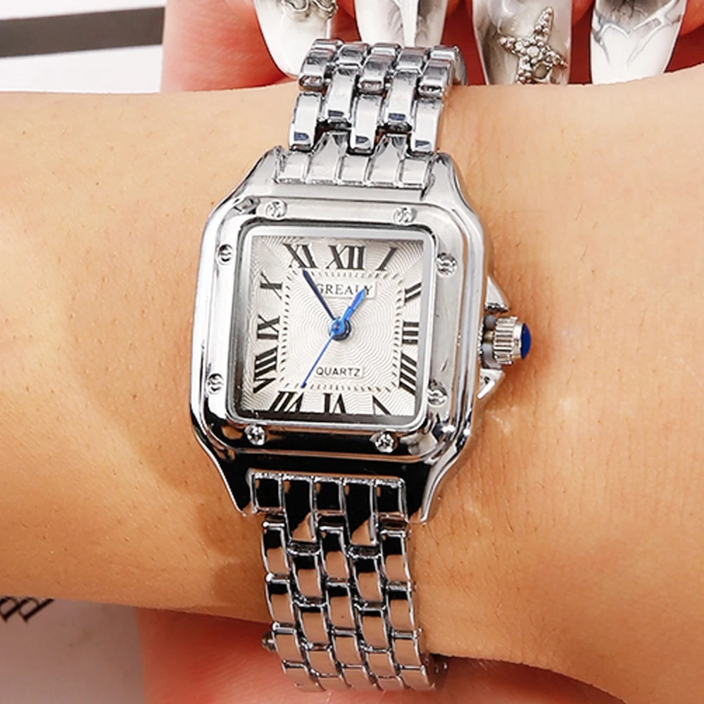 ساعة كوارتز كاجوال عصرية للسيدات، ساعة بحزام من ال...